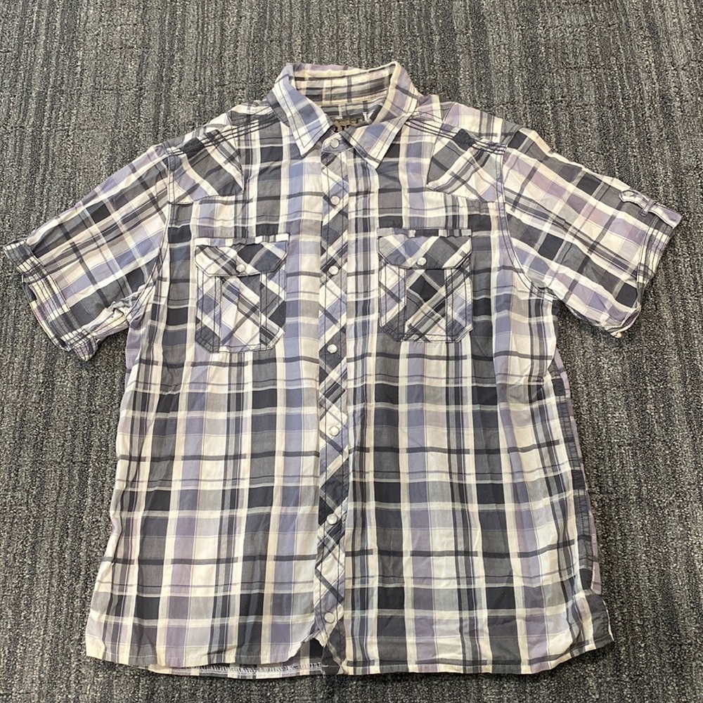 BKE Slim Fit Plaid Button Down Shirt